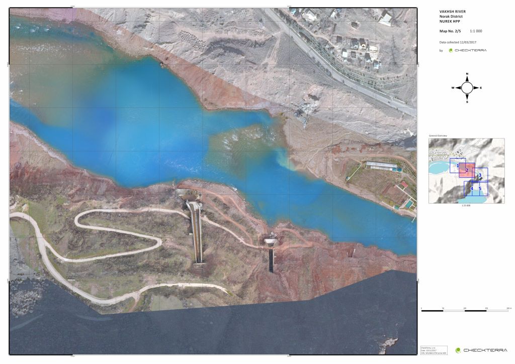Ortofotomapa v barevném spektru RGB měřítko 1:1000