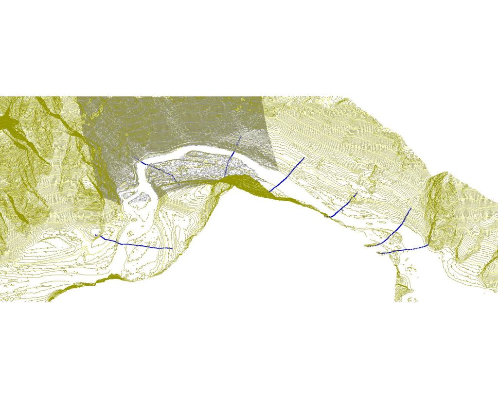 Digitální model terénu s profily