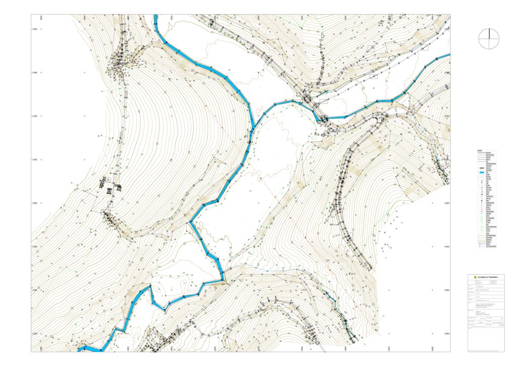 Ukázka - polohopis a výškopis v měřítku 1:1000