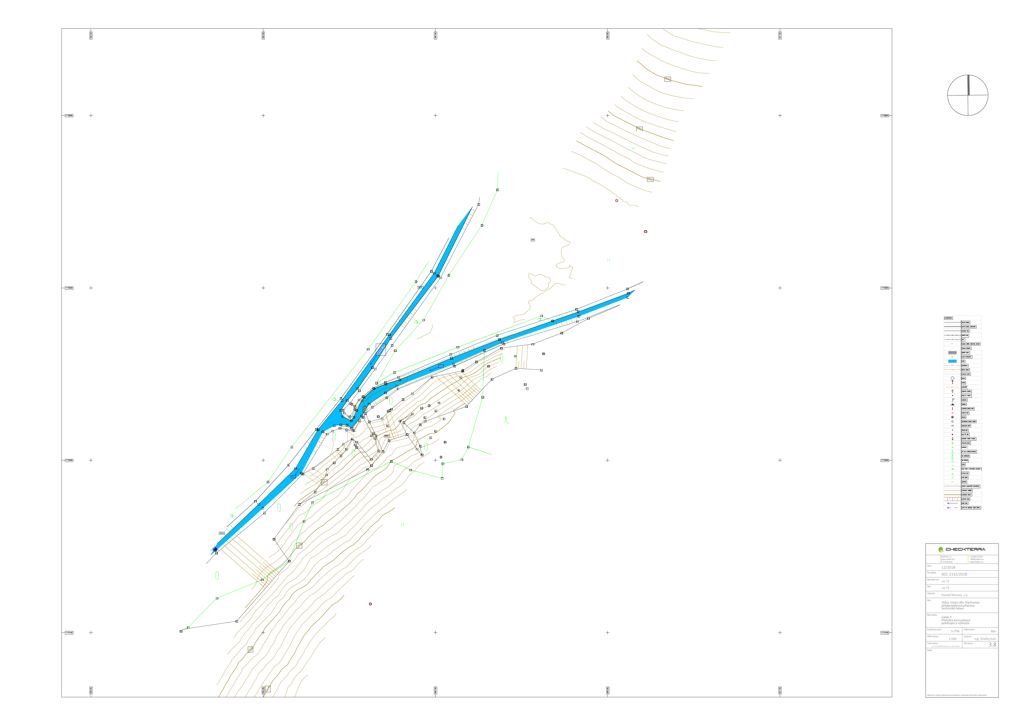 Ukázka - polohopis a výškopis v měřítku 1:500