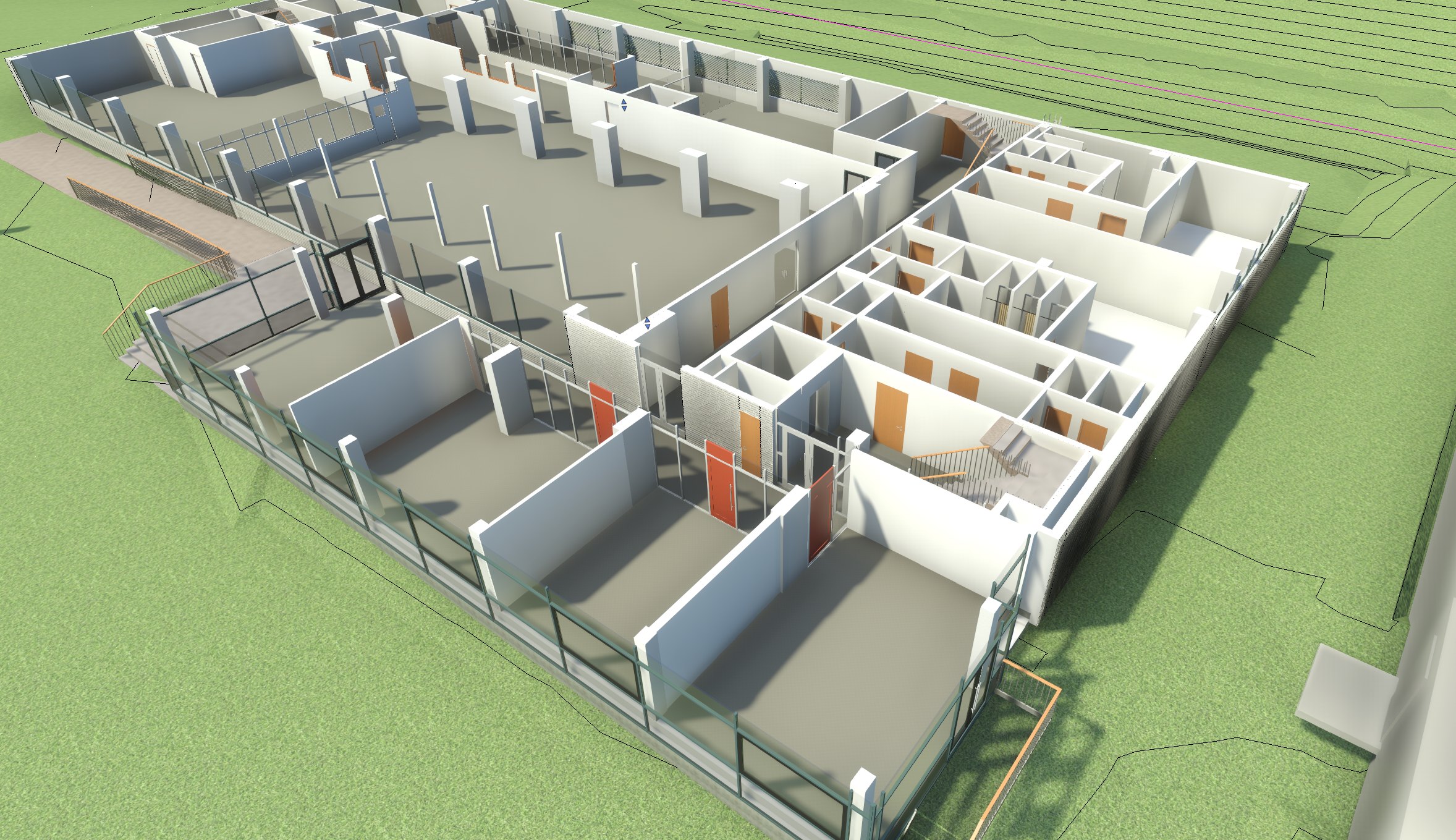 3D model objekt "A" 1. patro